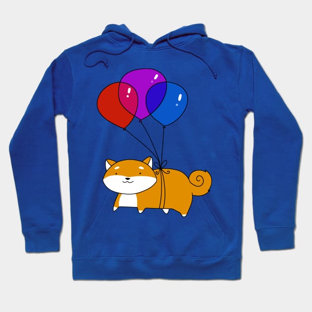 Balloon Shiba Hoodie by saradaboru